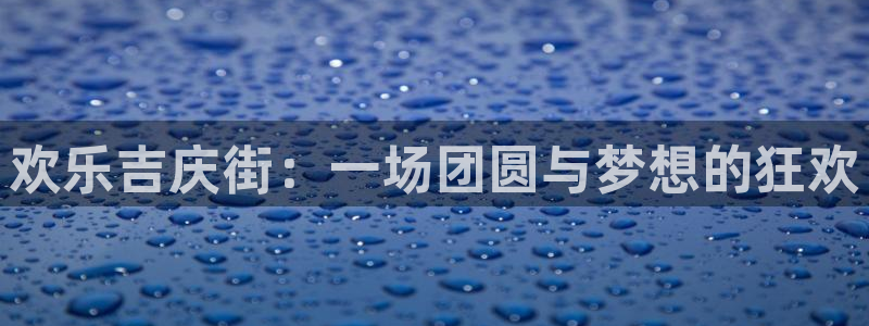 新航娱乐体育代理申请流程：欢乐吉庆街：一场团圆与梦想的狂欢
